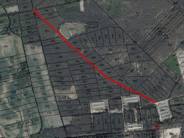 Lageskizze - Verkehrs- und Waldfläche südwestlich von Cottbus