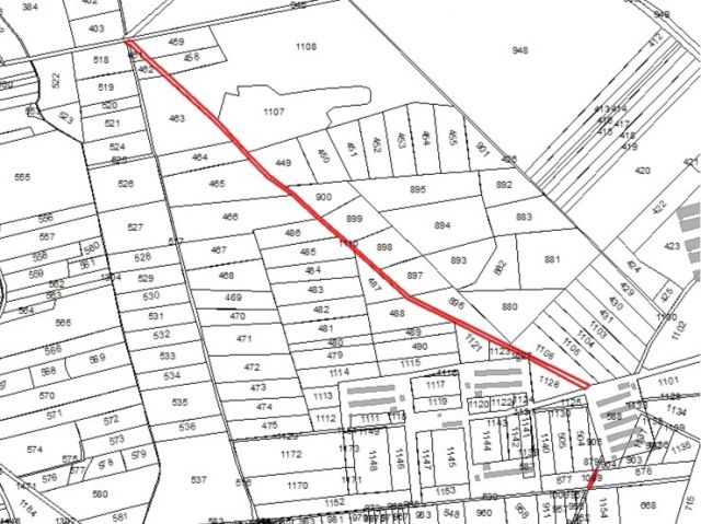 Lageskizze - Verkehrs- und Waldfläche südwestlich von Cottbus