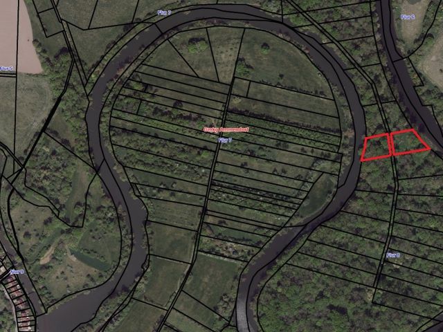 Lageskizze mit Luftbildunterlegung - Vertragsfreie Waldfläche etwa 5 km südwestlich von Halle (Saale)