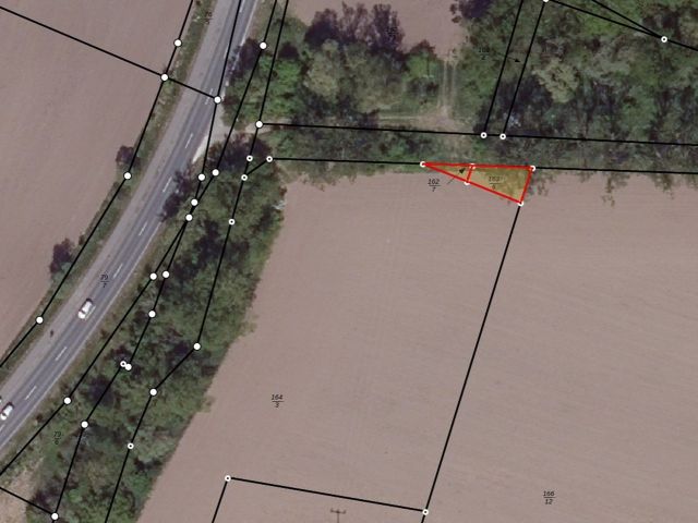 Lageskizze mit Luftbildunterlegung - Flur 7, FS 162-7+163-6 - Vertragsfreier Wald & landwirtschaftliche Kleinstfläche etwa 5 km südwestlich von Halle (Saale)