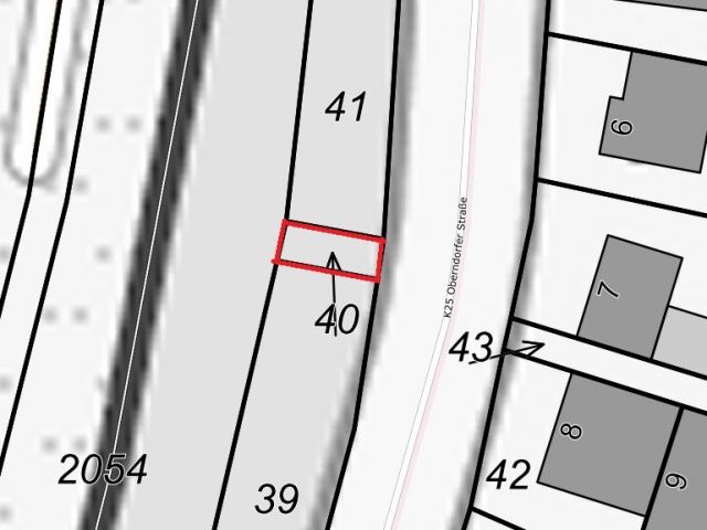 Lageskizze - Kleine Grünfläche mit Bäumen in einem Wohngebiet am südlichen Stadtrand