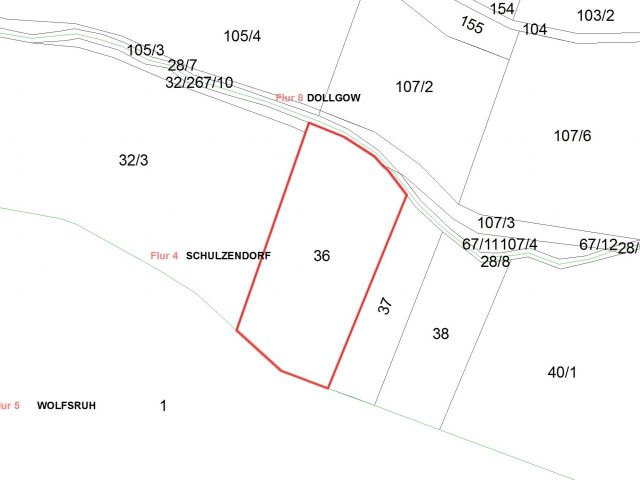 Lageskizze - Bewaldete Fläche westlich von Großwoltersdorf **Lage im Naturpark Stechlin-Ruppiner Land**