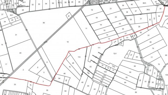 Lageskizze - Schmaler Grundstücksstreifen **vermutlich vertragslos genutzt**