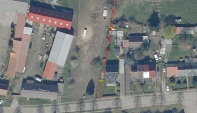 Lageskizze Flurstück 14/1 und südlicher Bereich 14/2 - Zwei schmale, teilweise vertragslos genutzte Grundstücksstreifen in der Pringnitz