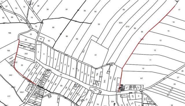 Lageskizze - Zwei schmale, teilweise vertragslos genutzte Grundstücksstreifen in der Pringnitz