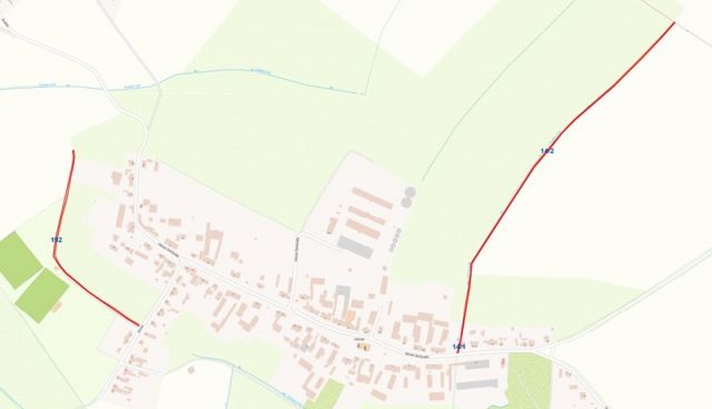 Umgebungsskizze - Zwei schmale, teilweise vertragslos genutzte Grundstücksstreifen in der Pringnitz