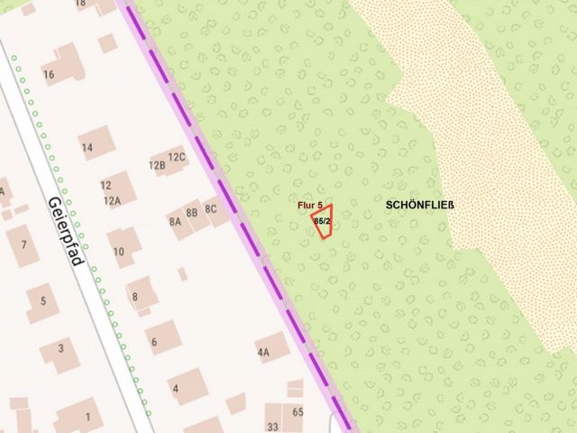 Lage Schönfließ Flur 5 Flurstück 85/2  - Zwei vertragsfreie Grundstücke nahe Berlins