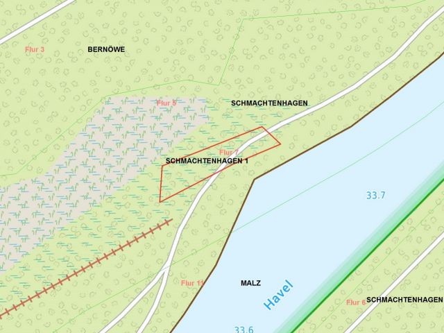 Lage Schmachtenhagen Flur 7 Flurstück 34/2  - Zwei vertragsfreie Grundstücke nahe Berlins