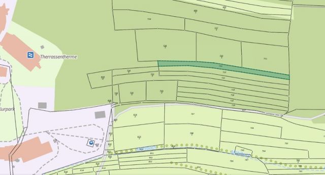 Lageskizze - Holzungsfläche innerhalb eines größeren Waldgebietes ca. 12 km westlich von Coburg