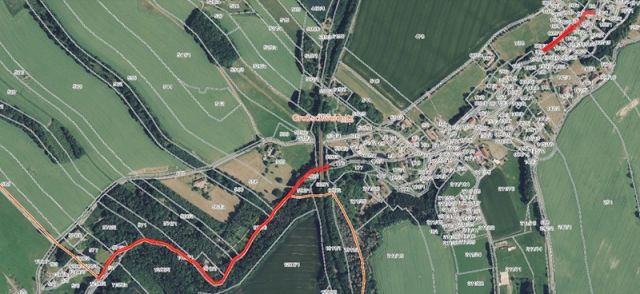 Umgebungsskizze - Vertragsfreie Grundstücke in Südostsachsen * Wasser-, Wald- und Freifläche * 