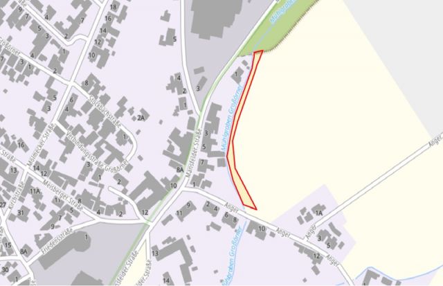 Lageskizze - Grünlandstreifen in Ortsrandlage im Landkreis Mansfeld-Südharz
