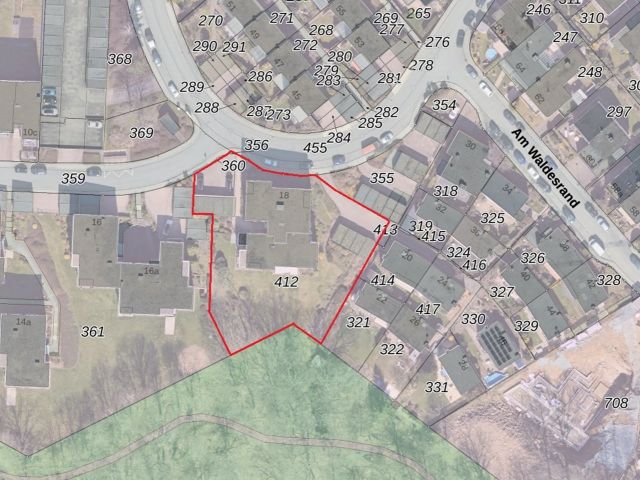 Lageskizze mit Luftbildunterlegung - Miteigentumsanteil in einer WEG-Anlage **Sondereigentum an einer Garage - nicht errichtet**