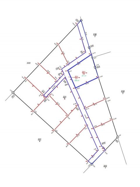 Übersicht Verkaufsfläche und Weg - Vertragsfreies Grundstück unweit vom Peenestrom **etwa 25 km von der Ostsee entfernt**