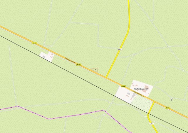 Umgebungsskizze - Waldfläche an der B102 im Fläming