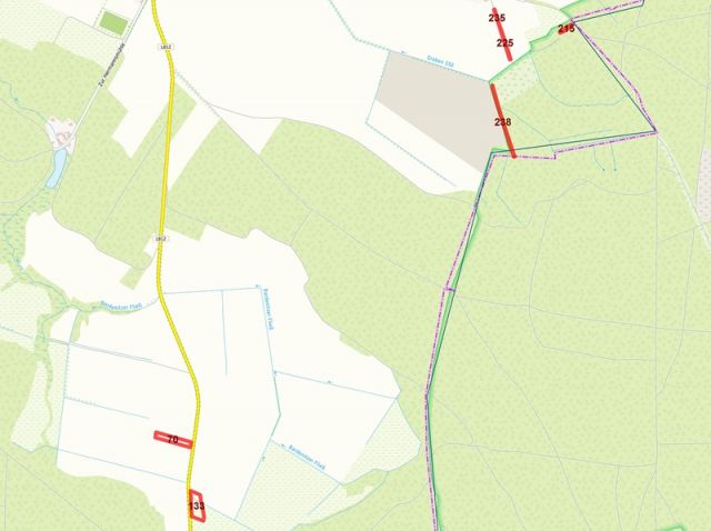 Umgebungsskizze - 5 Flächen in Bardenitz im Fläming -- Landwirtschafts-, Wald-, Wege- und Wasserflächen