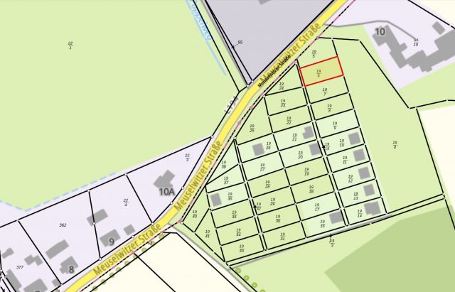 Lageskizze - Unbebautes Grundstück partiell mit Gehölzbewuchs östlich des ‚Penkwitzer See‘