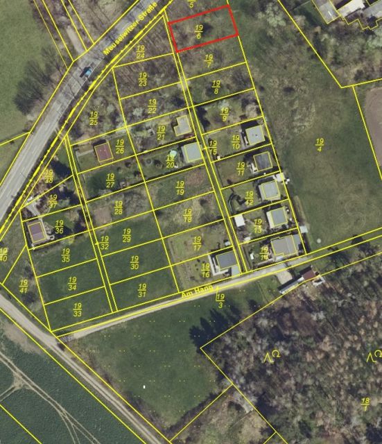 Lageskizze - Unbebautes Grundstück partiell mit Gehölzbewuchs östlich des ‚Penkwitzer See‘