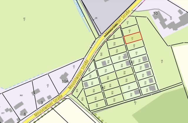 Lageskizze - Unbebautes Grundstück partiell mit Gehölzbewuchs östlich des ‚Penkwitzer See‘