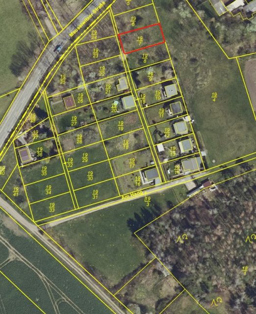 Lageskizze - Unbebautes Grundstück partiell mit Gehölzbewuchs östlich des ‚Penkwitzer See‘