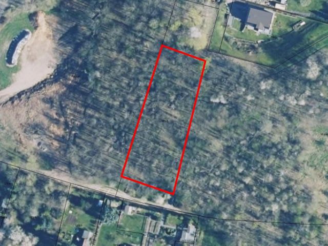 Lageskizze mit Luftbildunterlegung - Vertragsfreie Waldfläche **zentrumsnah unweit des Bahnhofes gelegen**