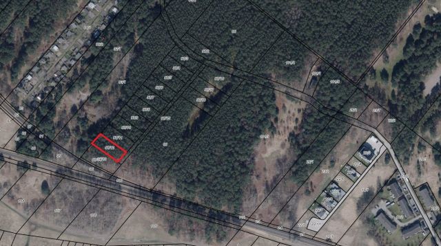 Lageskizze mit Luftbildunterlegung - Waldfläche auf der Insel Usedom **nahe Ostseestrand von Zinnowitz**