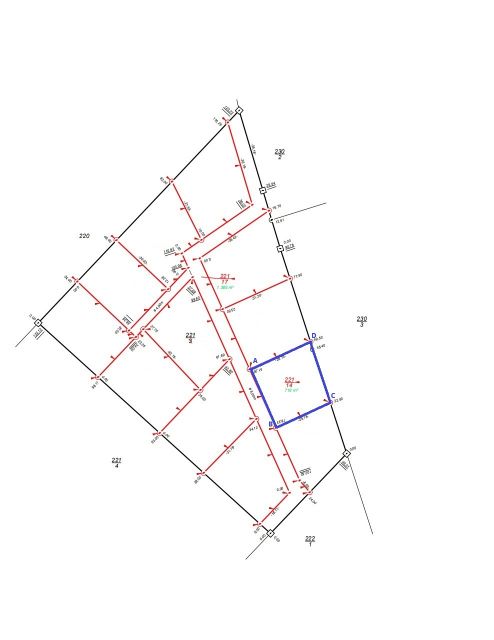 Anlage 2 zum Kaufvertrag - Teilflächenkarte A-B-C-D-A - Vertragsfreies Grundstück unweit vom Peenestrom **etwa 25 km von der Ostsee entfernt**