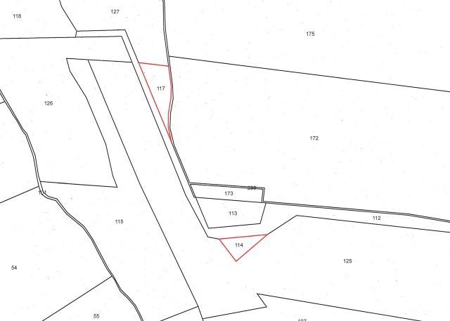 Lageskizze Flurstücke 114 und 117 - 5 Splitterflächen (Acker sowie Forsten und Holzungen) mit insgesamt über 1 ha in der Prignitz