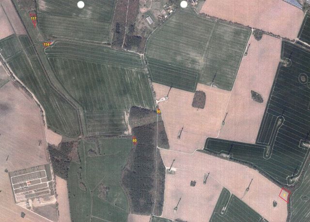 Lageskizze alle Flurstücke - 5 Splitterflächen (Acker sowie Forsten und Holzungen) mit insgesamt über 1 ha in der Prignitz