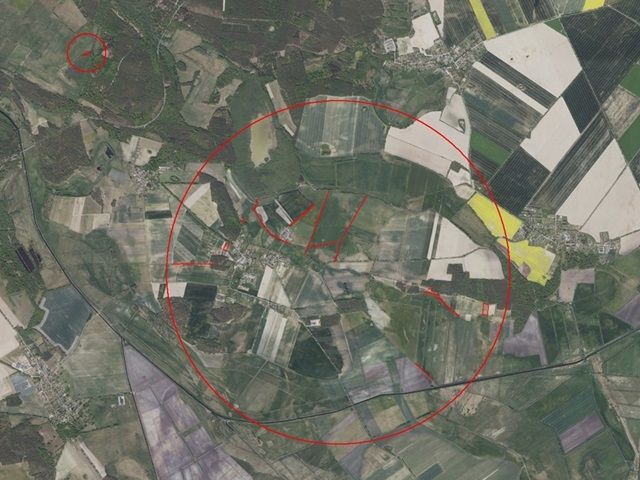 Umgebungsskizze - Über 3,9 ha Splitterflächen im Havelland ++ Acker, Grünland, Forsten und Holzungen, Wassergräben und Wegeflächen ++