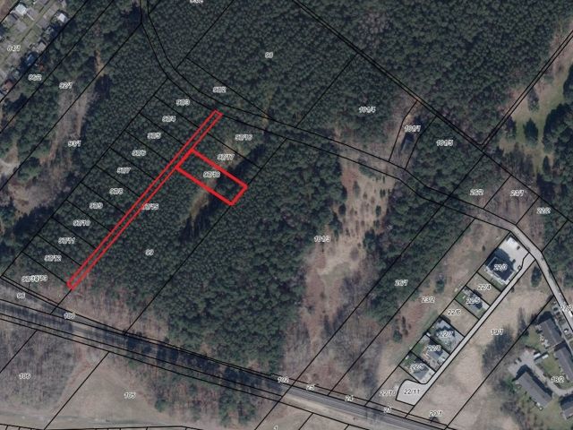 Lageskizze mit Luftbildunterlegung - Flurstück 97/18 und Wegeflurstück - Waldfläche auf der Insel Usedom **nahe Ostseestrand von Zinnowitz**