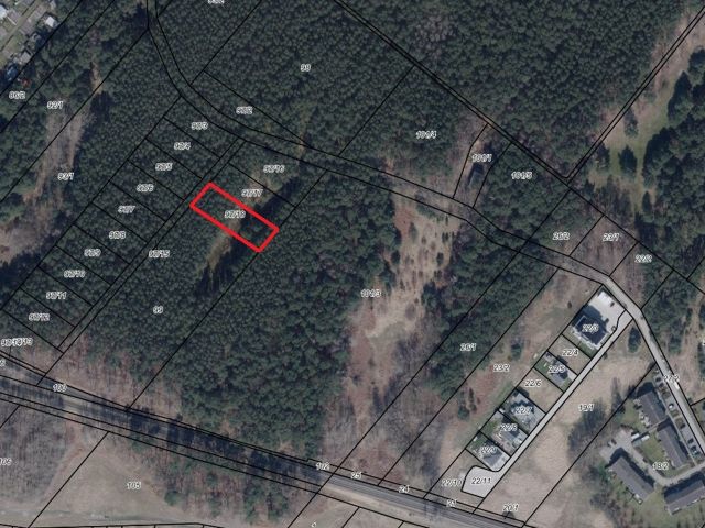 Lageskizze mit Luftbildunterlegung - Waldfläche auf der Insel Usedom **nahe Ostseestrand von Zinnowitz**