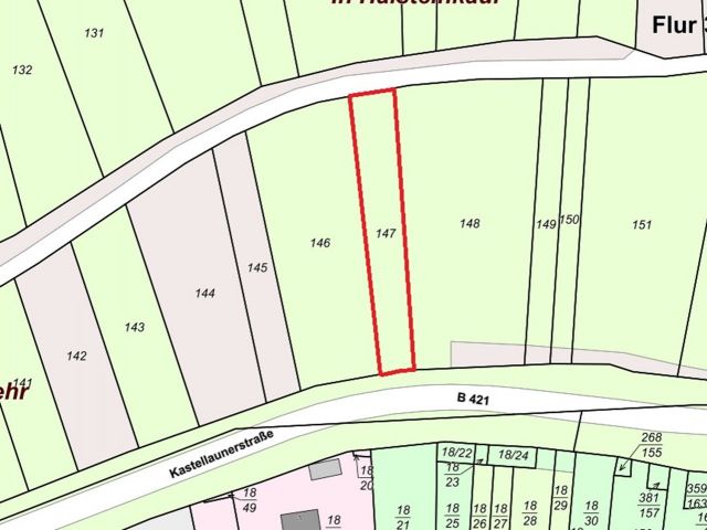 Lageskizze - Vertragsfreier Weinberg mit der Rebsorte Riesling östlich der Mosel **sofortige Nutzung möglich**