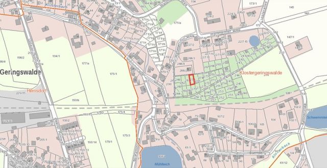 Umgebungsskizze - Gartengrundstück mit kleinem massiven Schuppen im Städtedreieck Leipzig, Chemnitz und Dresden