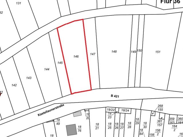Lageskizze - Vertragsfreier Weinberg mit der Rebsorte Kerner östlich der Mosel **sofortige Nutzung möglich**