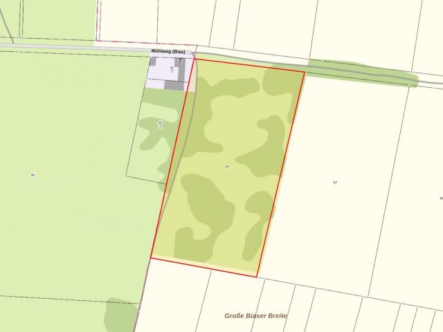 Lageskizze - Ehemalige Hausmülldeponie zwischen Bias und Pakendorf