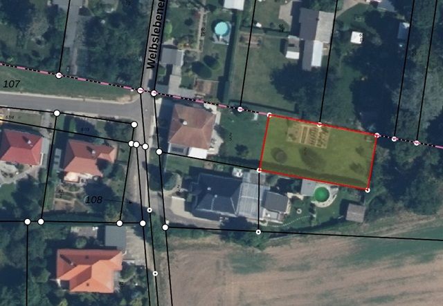 Lageskizze - Vermietetes Gartengrundstück hinter Wohnbebauung im Harz