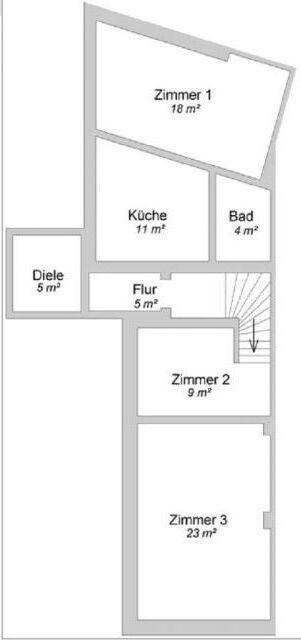 Grundrissskizze EG - Leerstehende Doppelhaushälfte mit Garage innerhalb einer Wohnsiedlung ca. 1 km nördlich des Marktplatzes von Teuchern