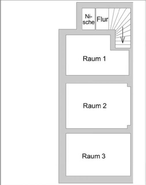 Grundrissskizze KG - Leerstehende Doppelhaushälfte mit Garage innerhalb einer Wohnsiedlung ca. 1 km nördlich des Marktplatzes von Teuchern