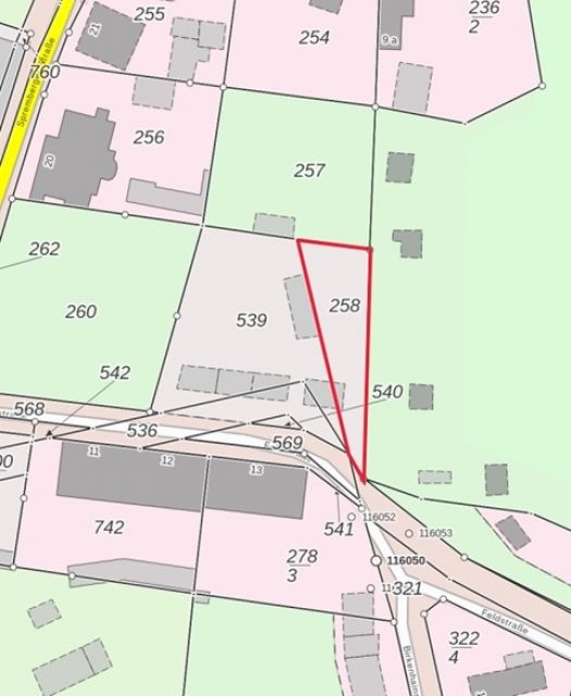 Lageskizze - Großes Garagengrundstück im Innenbereich von Döbern ** im FNP als Wohnbaufläche ausgewiesen