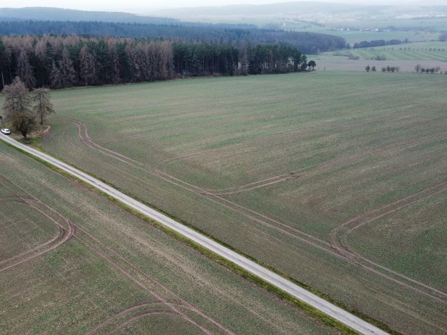 Blick auf die Verkaufsfläche und Umgebung - 1/2 Miteigentumsanteil an einer verpachteten Landwirtschaftsfläche nördlich der Kleinsiedlung Hetzeberg