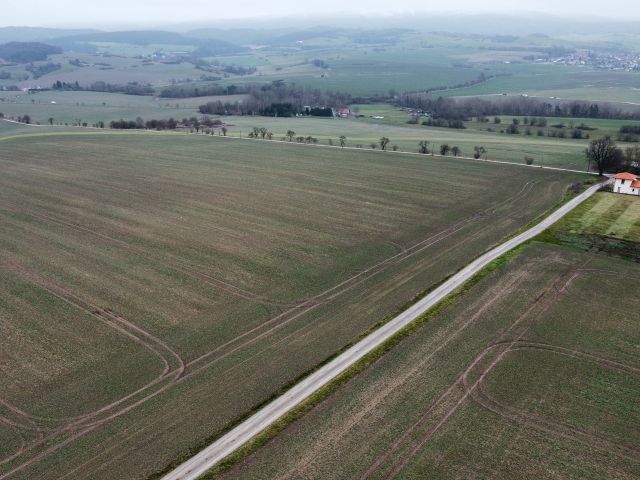 Blick auf die Verkaufsfläche und Umgebung - 1/2 Miteigentumsanteil an einer verpachteten Landwirtschaftsfläche nördlich der Kleinsiedlung Hetzeberg