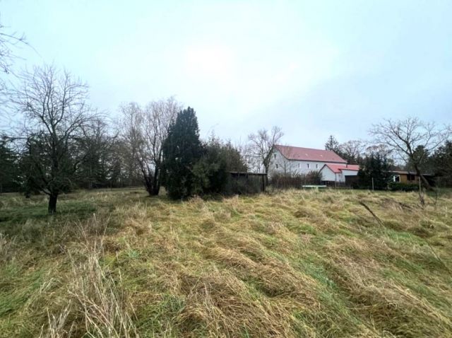 Blick auf Verkaufsfläche und Umgebung - Vertragsfreie Fläche mit Garage zwischen Wohngrundstücken in Ortslage