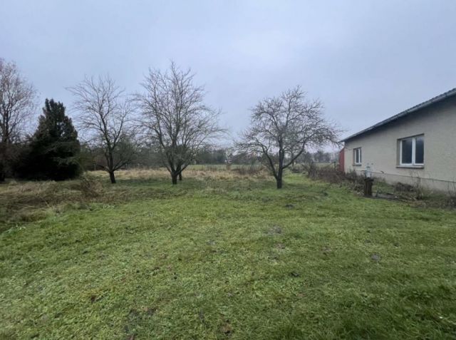 Blick auf Verkaufsfläche und Umgebung - Vertragsfreie Fläche mit Garage zwischen Wohngrundstücken in Ortslage