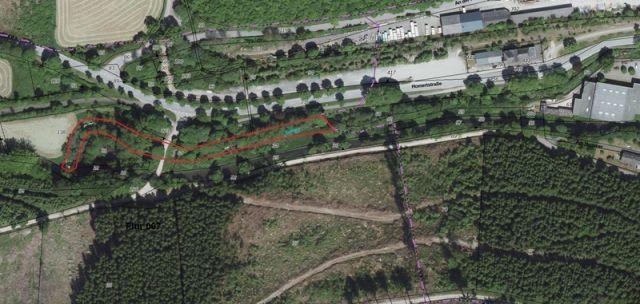 Lageskizze Flurstück 64 - Teilw. vertragslos genutzte Zuwegung und Freiflächen des DampfLandLeute-Museums Eslohe und Teilflächen des Gewässers ´Salwey´