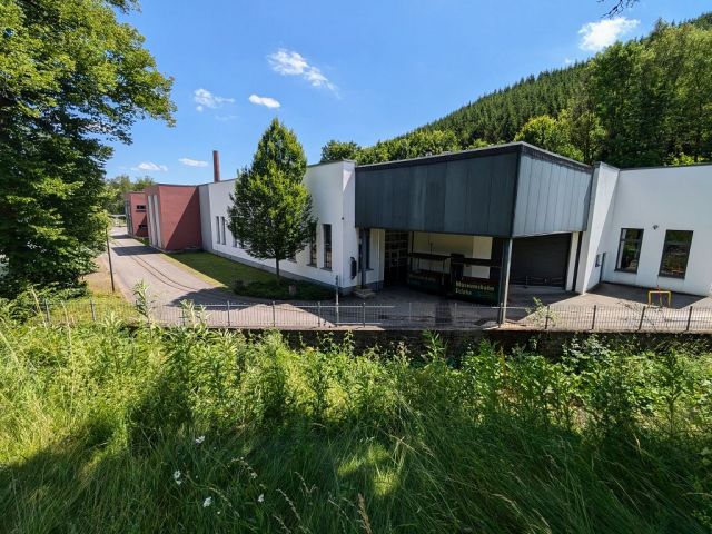 Blick auf Flurstück 93 und Umgebung - Teilw. vertragslos genutzte Zuwegung und Freiflächen des DampfLandLeute-Museums Eslohe und Teilflächen des Gewässers ´Salwey´