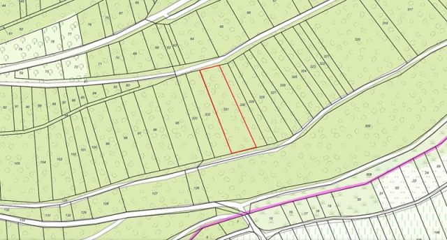 Lageskizze - Waldfläche oberhalb der Weinbergslage ´Klosterberg´ im Oberen Mittelrheintal