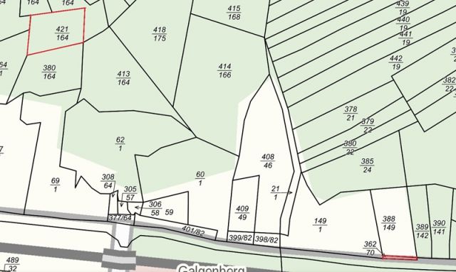 Lageskizze - Zwei Flächen in der Weinbaulage  ́Pommerner Rosenberg´, teilweise ehemalige Weinbergsterrassen