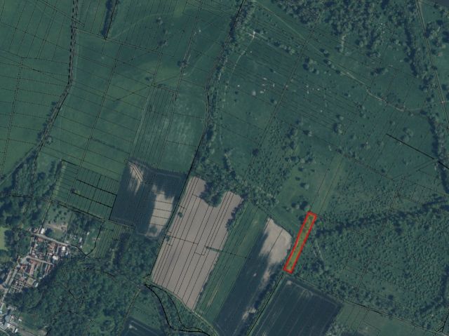 Lageskizze mit Umgebung und Luftbildunterlegung - Vertragsfreie Wiesenfläche etwa 12 km von Halle/ Saale entfernt