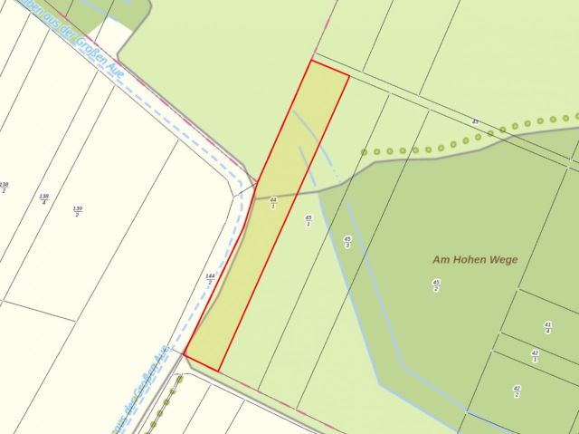 Lageskizze - Vertragsfreie Wiesenfläche etwa 12 km von Halle/ Saale entfernt