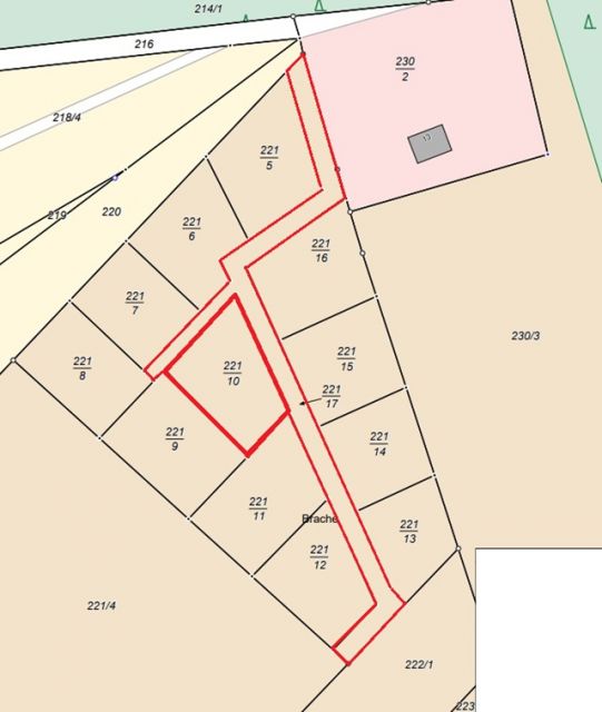 Lageskizze - Flurstück 221/10 und Wegeflurstück - Vertragsfreies Grundstück unweit vom Peenestrom **etwa 25 km von der Ostsee entfernt**